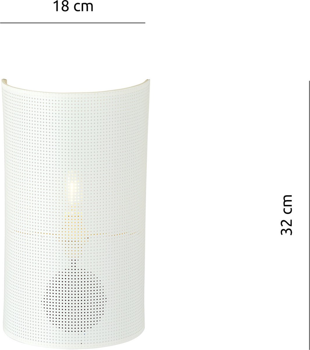 Emibig Skive wandlamp in wit metaal 1x E14 - Perfect voor sfeervolle verlichting