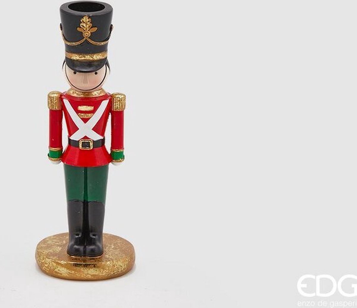 EDG - Enzo De Gasperi Kerst Notenkraker staand H21 kandelaar voor 1 kaars