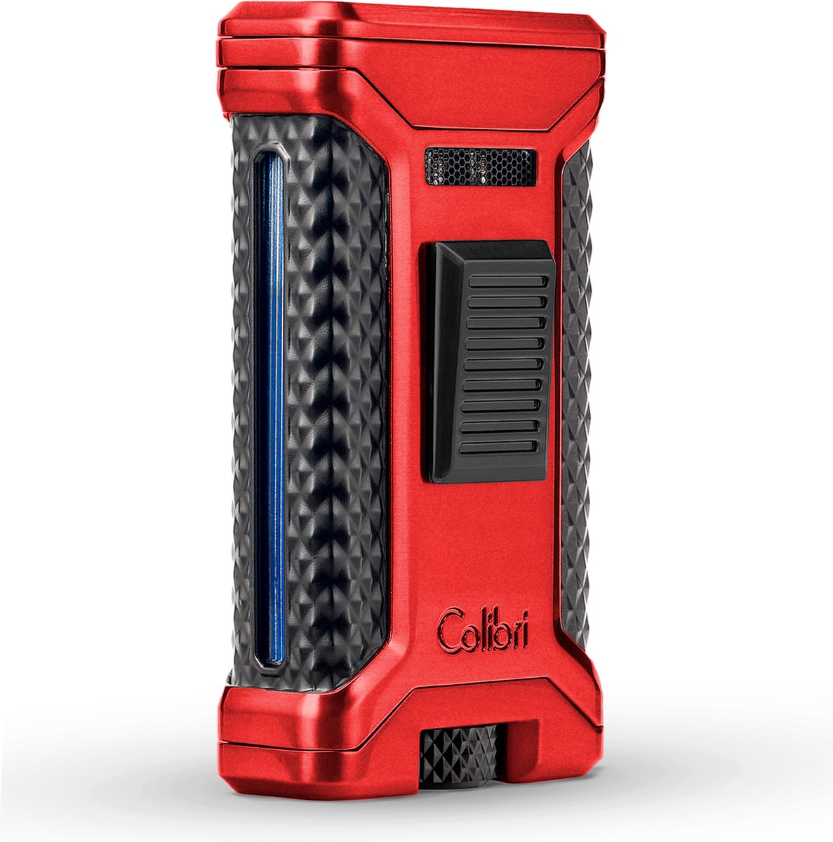 Goedkoopste Colibri Ascari - Triple Jet Flame Aansteker voor Sigaren - Ingebouwde Dubbele Punch Cutter - Windbestendig en Navulbaar