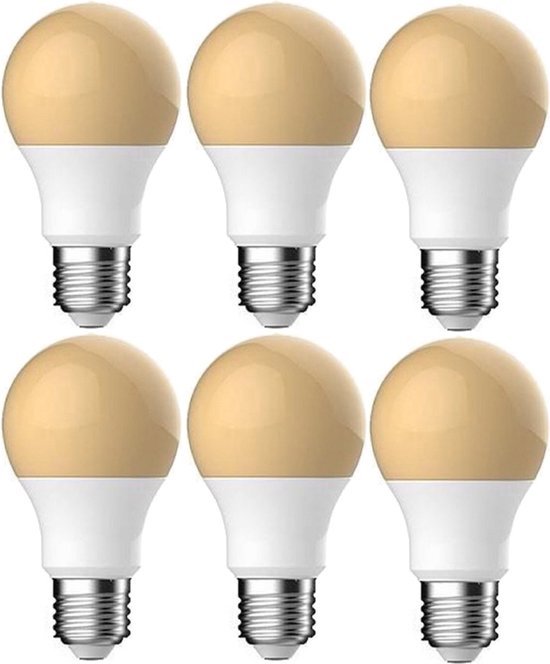 Energetic E27 LED Lamp - 4.9W 2400K 396lm 230V - LED Verlichting - LEDBulb Flame A60 - Warm Wit - Per doos à 6 stuks