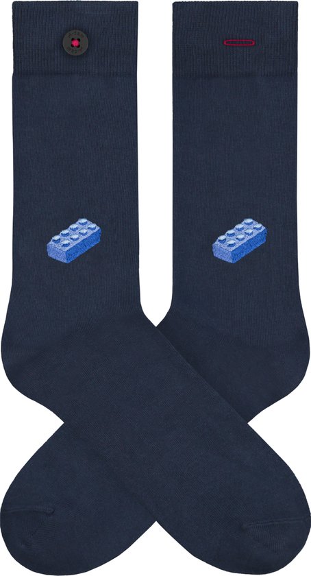 A-dam Brick - Sokken - Katoen - Ideaal Als Cadeau - Duurzaam - Unisex - Donkerblauw
