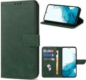 Samsung Galaxy S24 Plus Hoesje - Solidenz Bookcase S24 Plus - Telefoonhoesje S24 Plus - S24 Plus Case Met Pasjeshouder - S24+ - Cover Hoes - Groen