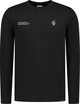 Purewhite - Heren Regular fit T-shirts Crewneck LS - Black - Maat S