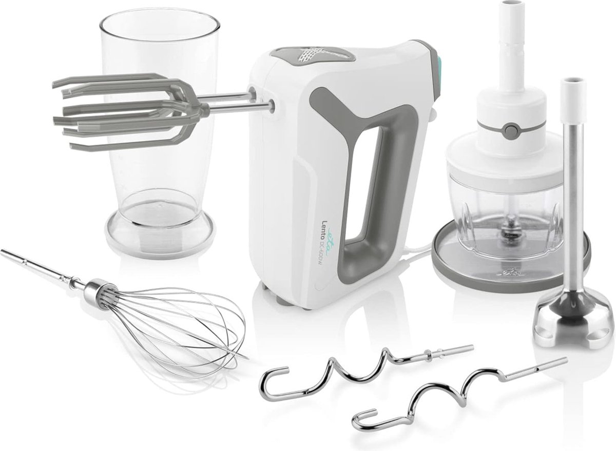 ETA - Lento Handmixer - 4 Snelheden - 600W - Ergonomisch Handvat - Wit en Grijs