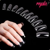 Royala Nepnagels - Full Cover - Plaknagels - 500 Stuks 10 maten - Transparant - Nageltips - Plaknagels - Acryl en Gel - Kunstnagels - Clear Fake Nails