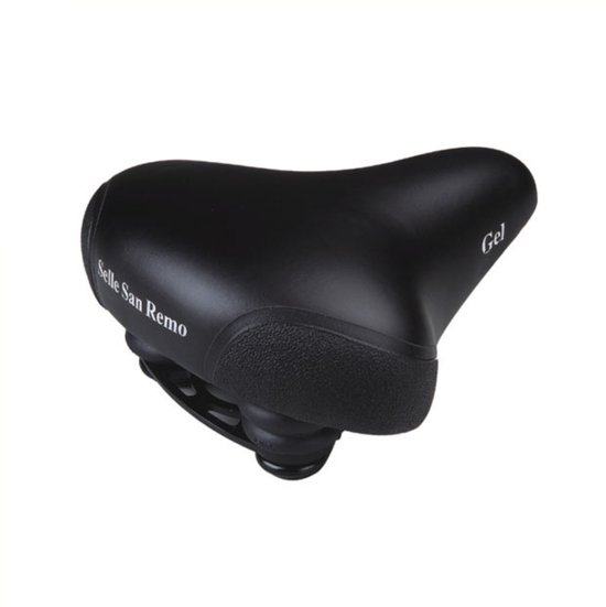 Selle Fietszadel Gel Unisex met Strop - Zwart