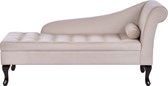 PESSAC - Chaise longue - Beige - Rechterzijde - Fluweel