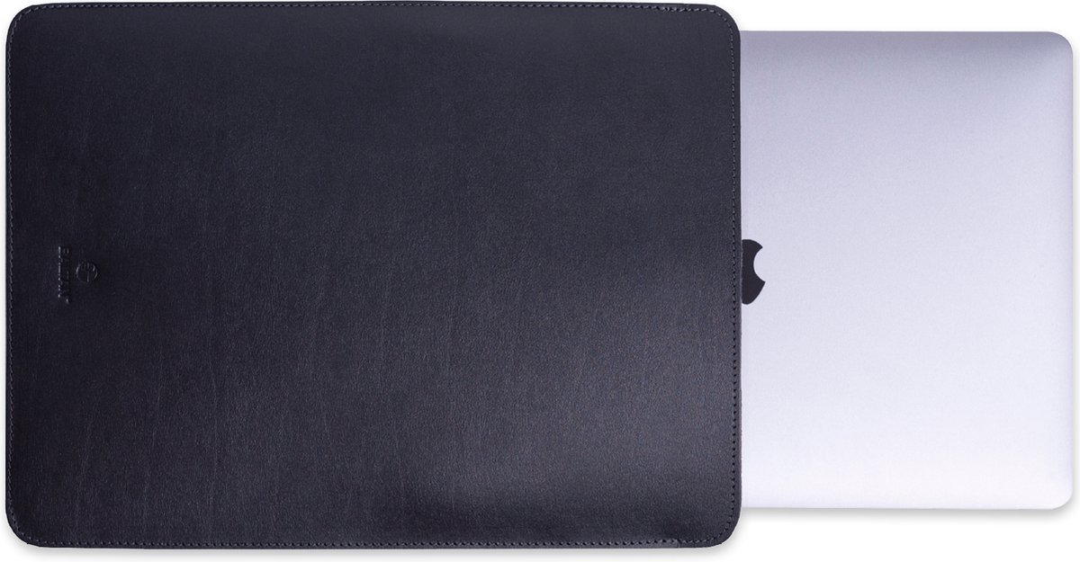 Baltan Leren Laptop Sleeve - Voor MacBook - Laptophoes - 13 inch - Zwart