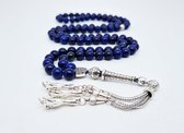 Tasbih 99 Perles Natuursteen "Azur" - Avec pompon Métal -Tasbeeh diamètre du grain 8 mm - Modèle5 - Un cadeau pour la Fête des Mères et la Vaderdag