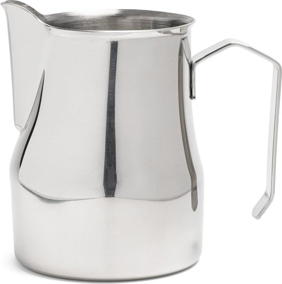 Melkkannetje Opschuim - Italiaans - Zilver, 500ml – RVS – Melkopschuimkan – Melkkan – Espressomachine - Barista Essentials