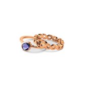 Melano Friends & Twisted Lavender Cloud Ringen Set - Roségoud - Dames - Maat 62