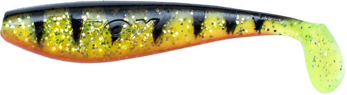 Fox Rage Ultra UV Zander Pro Shad 10cm - Kleur : Glow Perch
