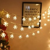 MOZY - Éclairage de Noël - Flocons de neige - 3 mètres - Wit chaud - 20 lumières - Fonction clignotante - Décoration de Noël - Guirlande lumineuse - Flocon de neige - Hiver - Sapin de Noël - Décorations de Noël