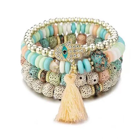 Bracelet Perles de Bohême - Multicolore