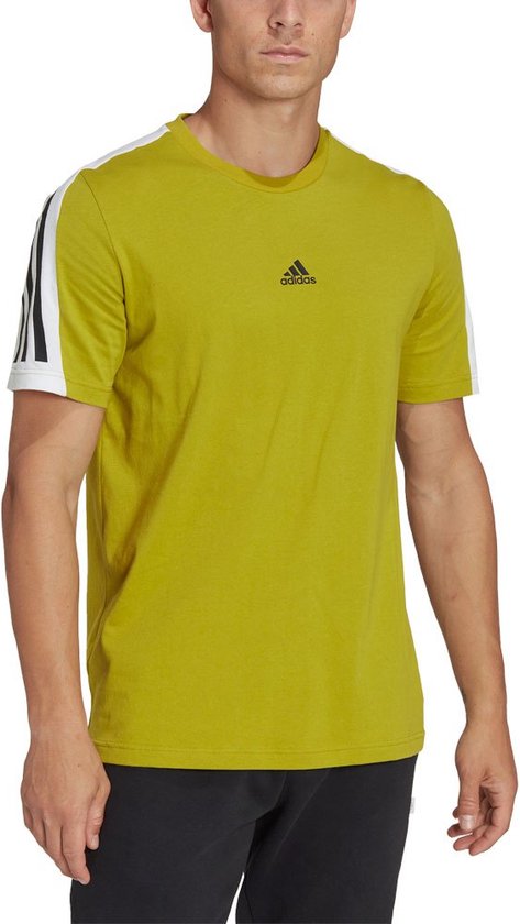 Adidas Future Icons 3 Stripes T-shirt Met Korte Mouwen Geel M Man