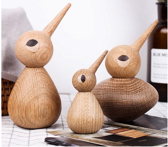 DWIH - Nordic Design: Oiseaux - Oiseaux en bois - Série complète - Klein - Groot - Chubby