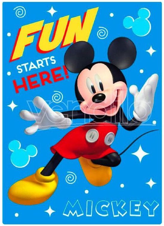 Couverture polaire Mickey Mouse - bleu - Plaid Disney - 100 x 140