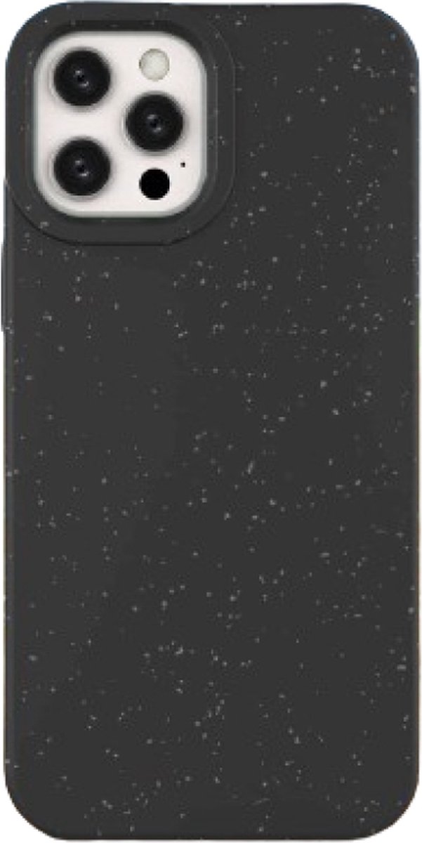 iPhone 12/12 Pro case 100% plastic vrij en biologisch afbreekbaar - zwart