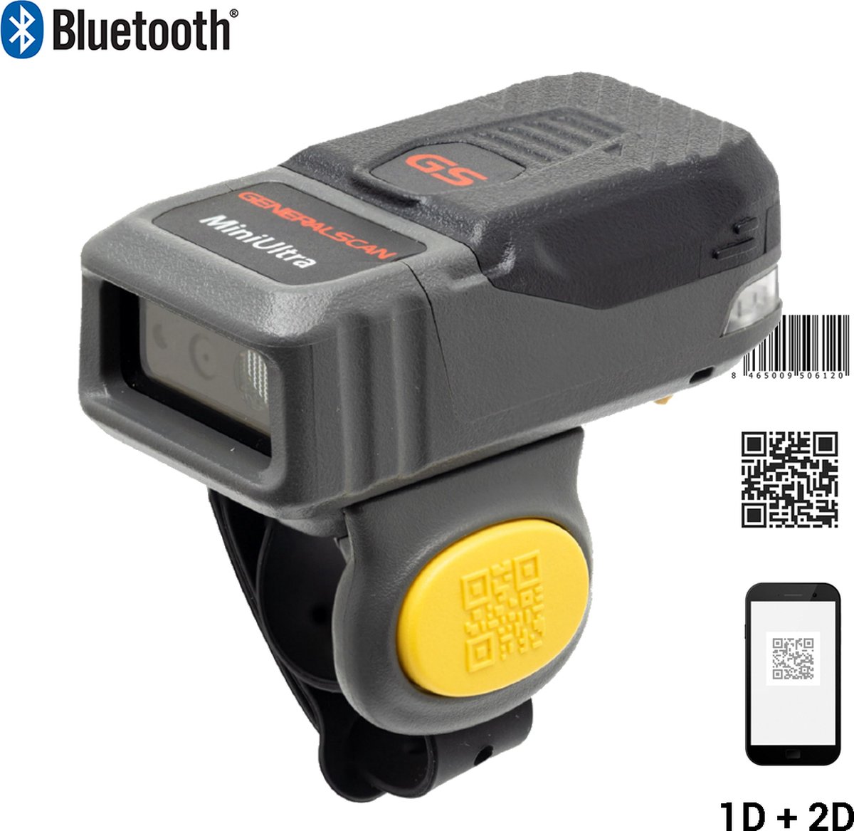 Generalscan GS R5524 - Bluetooth 2D Barcode scanner - Ringscanner - 2D-barcodes - Handscanner