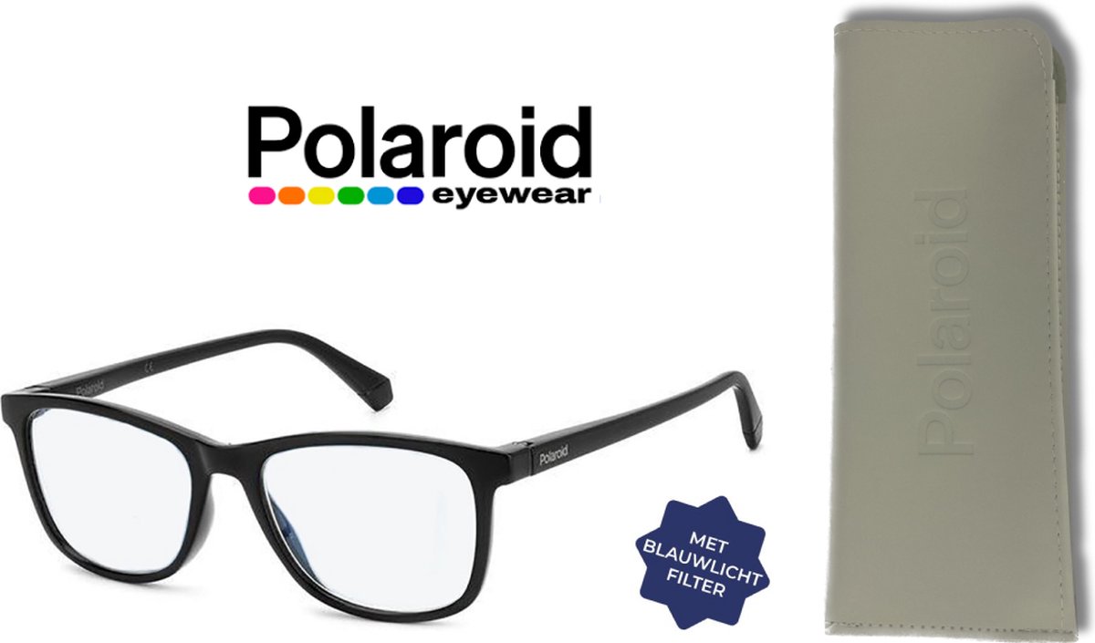 Leesbril Polaroid PLD0033 Met Blauw Licht Filter-Zwart-+3.00