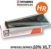 Tintworks Raamfolie spiegeleffect - spiegelfolie - anti inkijk 10% VLT - HR(+++) Glas - 300cm x 91cm - Zonwerend & isolerend - Professionele A-kwaliteit