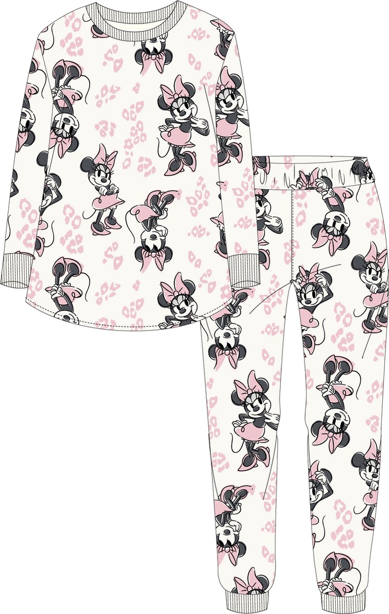 Minnie Mouse Pyjama - 2-delig - Velours - Dames - Maat L