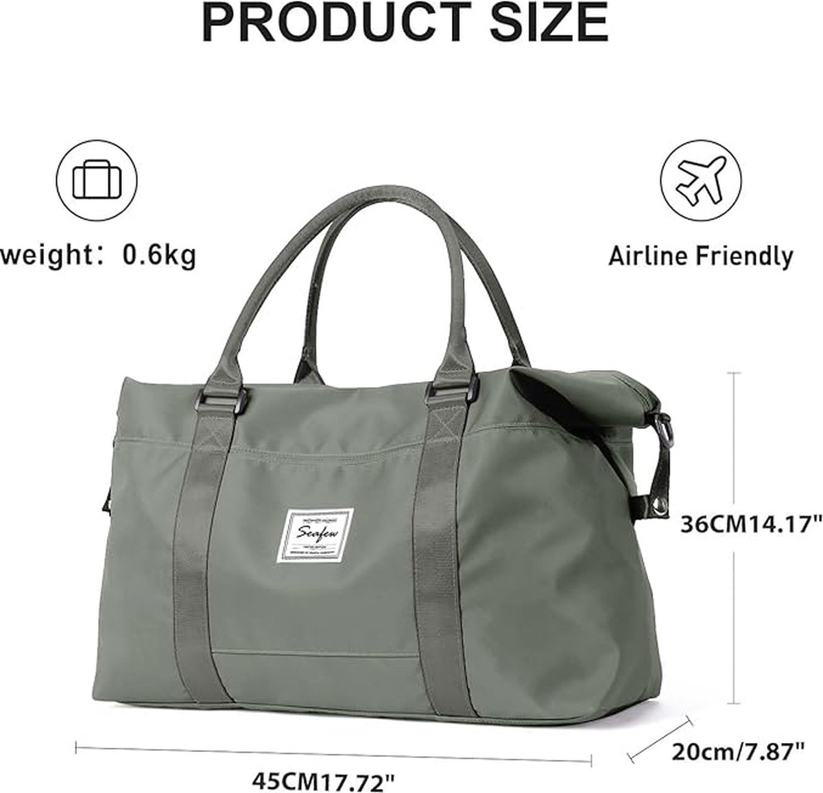 Handbagage tas Weekendtas zwemtas waterdichte Reistas plunjezak Fitnesstas Trainingstas dames voor op reis sportschool,