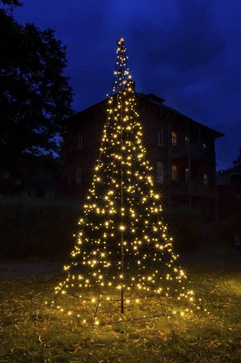 Galaxy LED Kerstboom voor buiten inclusief mast - 300 cm hoog - 480 LEDs - Warm wit
