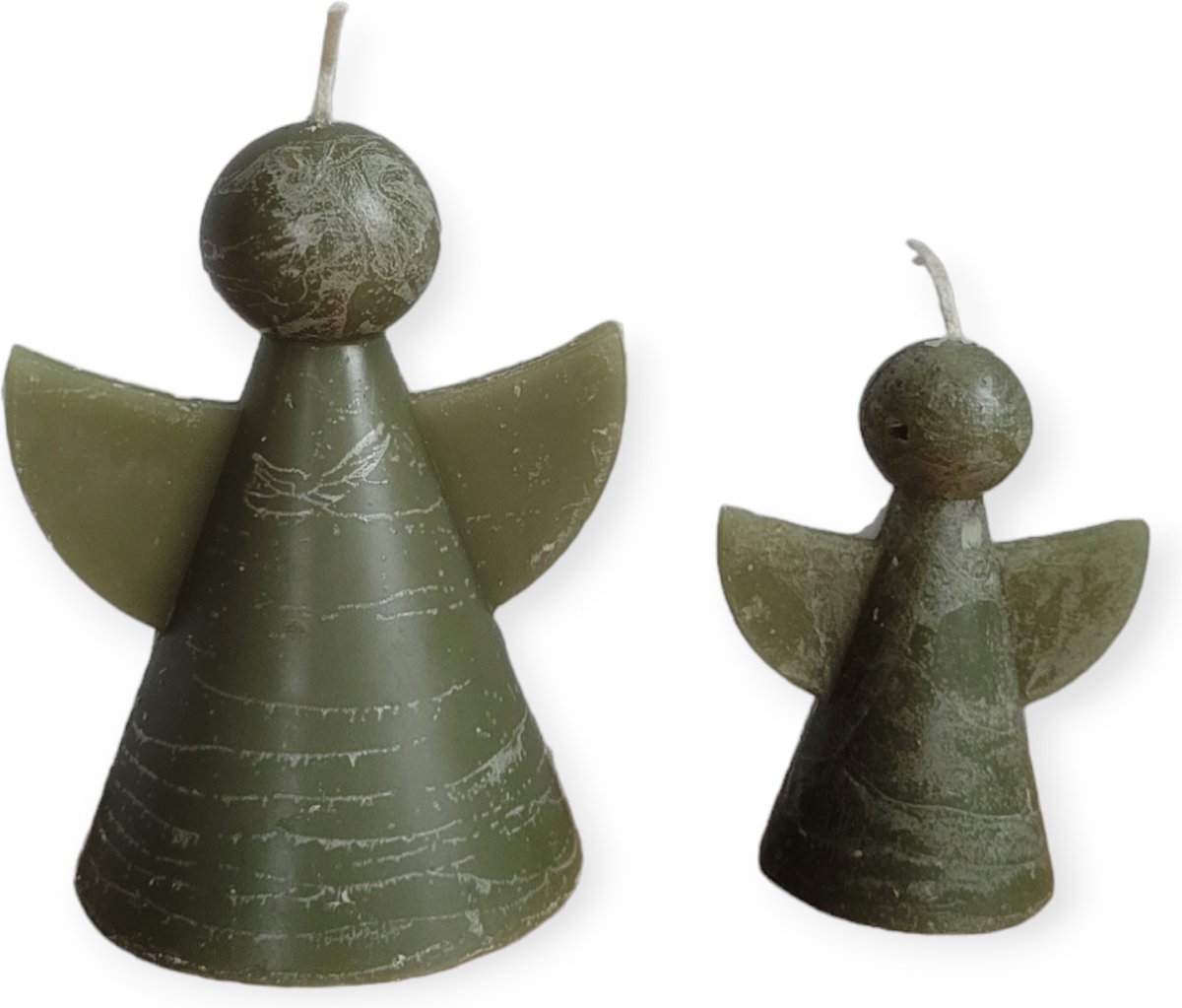 Home Society Set/2 - Engelkaarsjes - Maat L&S - Groen - 11,5 en 8 cm - Kerst