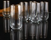 Abka Kristal - Allegra Platina - Longdrinkglas set (470 ml) - Versierd met platina rand - 6 stuks