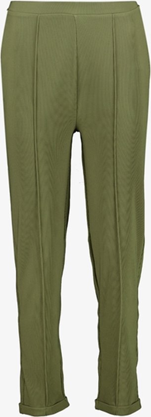 TwoDay geribde dames pantalon groen - Maat L
