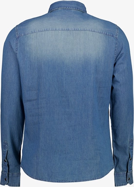 Jan Vanderstorm Heren Denim Overhemd Lorensius Blue, Xl - 43/44
