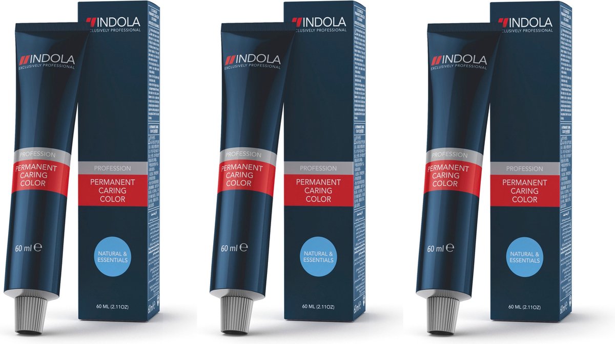 Indola Profession Permanent Caring Color Natural & Essentials 60ml – 6.3 donker blond goud