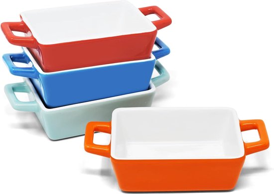 Set de Mini plats de cuisson rectangulaires en céramique – Idéal pour les  Mini... | bol