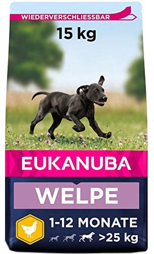 Eukanuba Dog Puppy Large Breed - Kip - Puppyvoer - 15 kg - Eukanuba