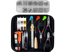 MMOBIEL Sieraden Reparatie Set – Gereedschap Sieraden voor Reparaties en Maken van Oorbellen, Armbanden, Kettingen en meer - 845 Stuks – incl. Sieraden Tangen, Draad en Sieraden Benodigdheden - Zilver