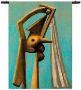 Mezo Wandkleed Picasso Badgast met strandbal 1929 Rechthoek Verticaal XXXL (260 X 210 CM) - Wandkleden - Met roedes