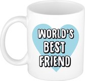 Bellatio Decorations Cadeau koffiemok voor beste vriend of vriendin - worlds best friend - 300 ml