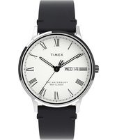 Timex Traditional TW2W15000 Horloge - Leer - Zwart - Ø 40 mm