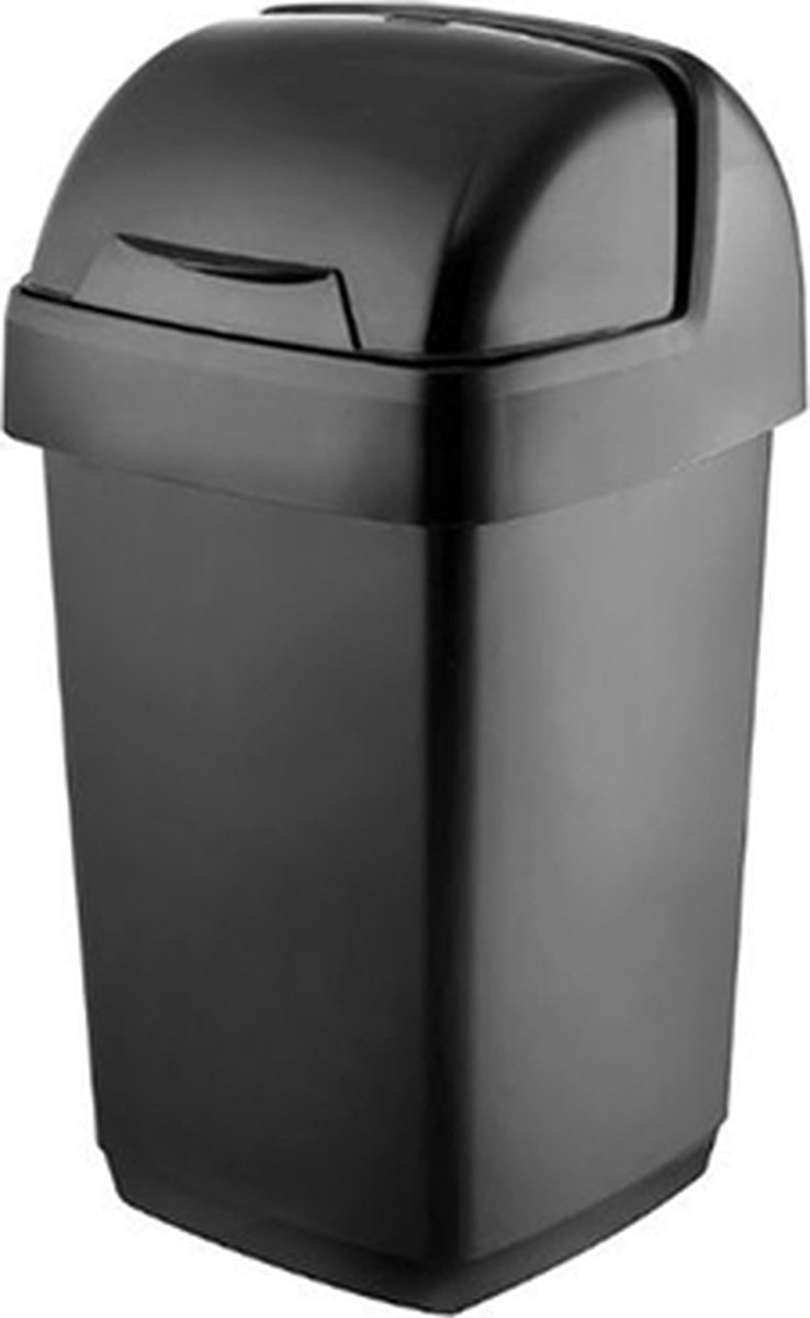 Goedkoopste Afvalbak 'Nox' - Roll Top Prullenbak - 10 liter - Zwart