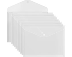 Documentenmap A4 - 10 stuks, Met klittenbandsluiting, Transparant - Documententas, Projectmap - ACROPAQ
