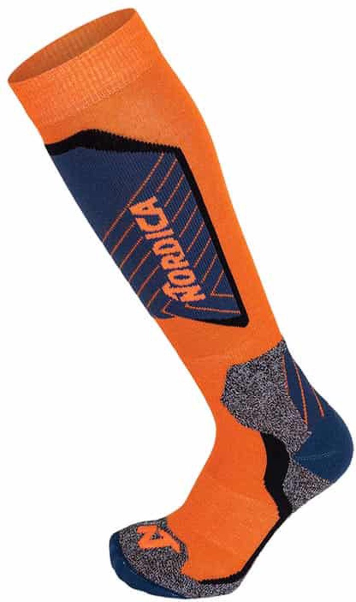 Nordica Wintersportsokken/Skisokken Tech Junior 35/38 /donkerblauw Oranje