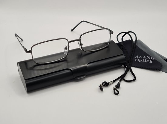 Hi-SHOCK Brillenkoker Hi-Case | Schokabsorberende hardcase met lus en ritssluiting en microvezeldoek [robuust | waterafstotend | groot | grijs | 17,5cm x 7,5cm x 5,5cm