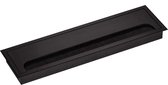 Passe-câbles Eleganca Noir - passe-câbles pour bureau - passe-câbles aluminium - passe-câbles avec fermeture à brosse - passe-câbles bureau robuste et moderne - passe-câbles rectangulaire - 27x8cm