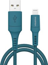 iMoshion Geschikt voor Lightning naar USB A Kabel - 2 meter - Oplaadkabel geschikt voor iPhone 11/12/13/14 - Stevig gevlochten materiaal - Donkerblauw