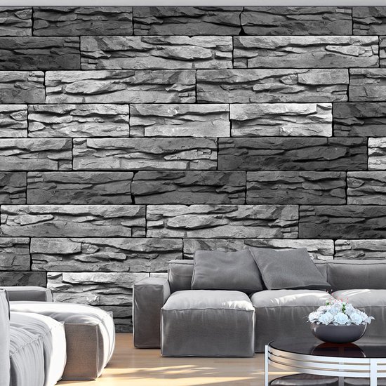 murando Fotobehang Betonlook 450x315 cm Vliesbehang Muurschildering Muur Behang Moderne Wanddecoratie Wandschilderijen XXL Woonkamer Slaapkamer