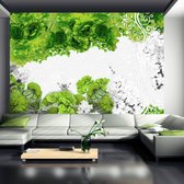 Fotobehangkoning - Behang - Vliesbehang - Fotobehang - Colors of spring: green - Bloemen - 200 x 140 cm
