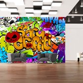 Fotobehangkoning - Behang - Vliesbehang - Fotobehang - Scary graffiti - 300 x 210 cm