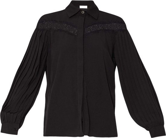 Liu Jo Camicia Lace E Plisse Dames - Jurken - Zwart - Maat 36