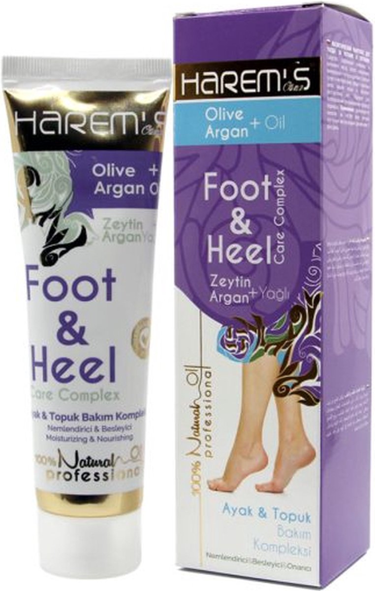 Harems huid herstellende voetverzorging crème met olive & argan olie - Moisturizing - Nourishing - Foot & Heel